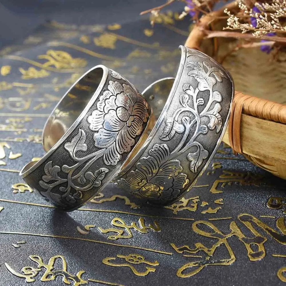 Floral  Cuff Bracelet..